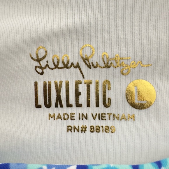 Lilly Pulitzer Sz L 21" Weekender High-Rise Crop Legging Shell Me You Love Me - Picture 6 of 6